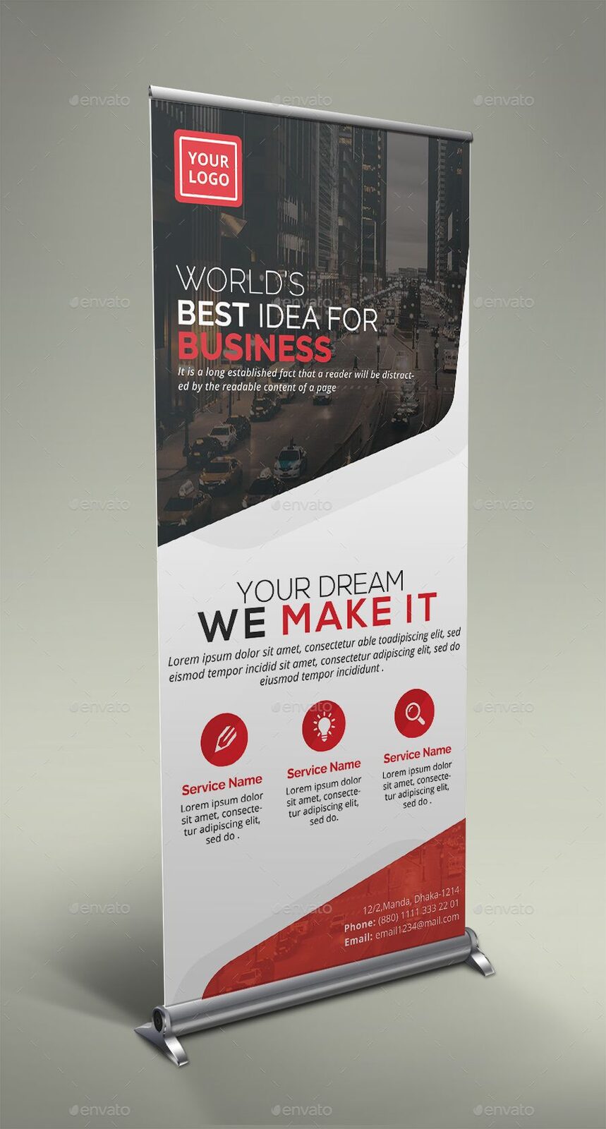 NARROW-BASED ROLLUP BANNER 2M*1M